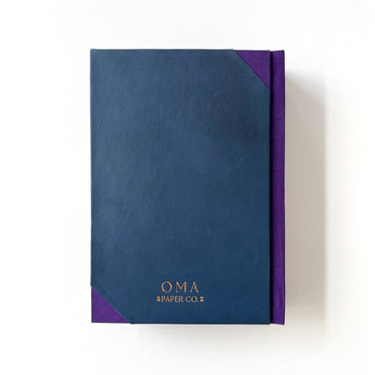 Handmade Leather Photo Album BLUEBERRY| 18 x 25 cm