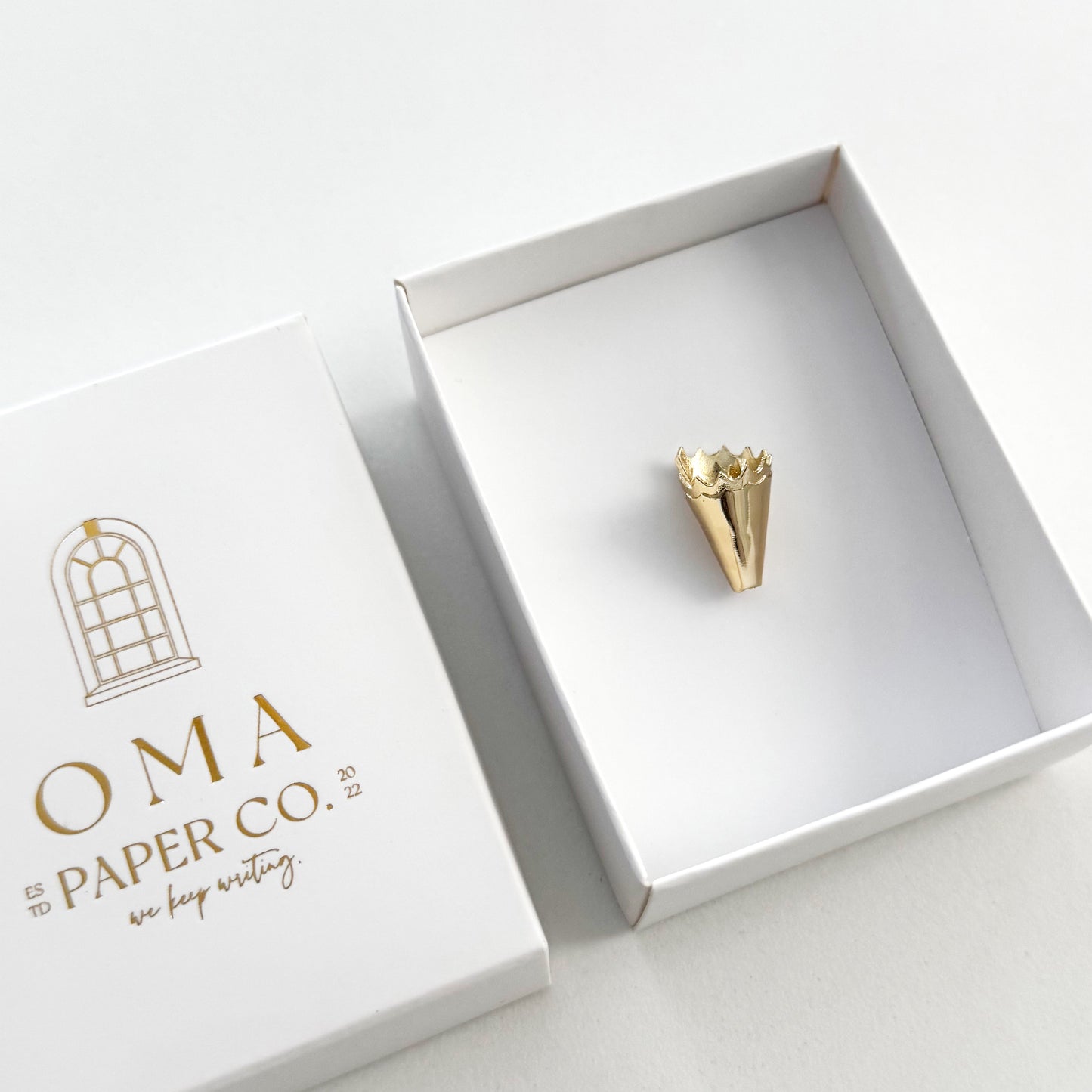 Pencil Shavings Pin | Gold