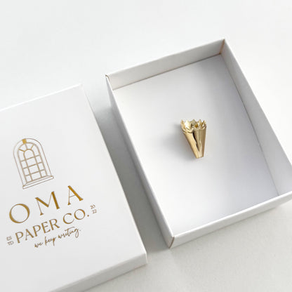 Pencil Shavings Pin | Gold