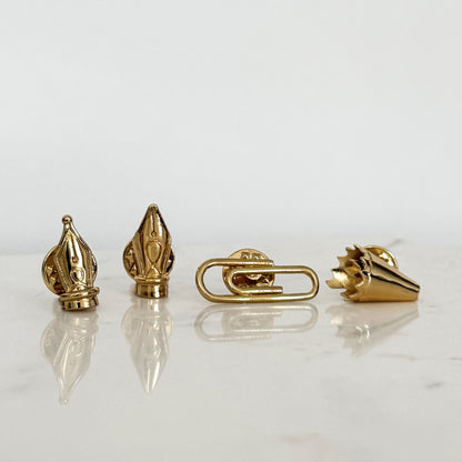 Pencil Shavings Pin | Gold