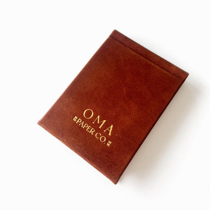 Handmade Leather Notebook No. 24T | 9 x 12,5 cm