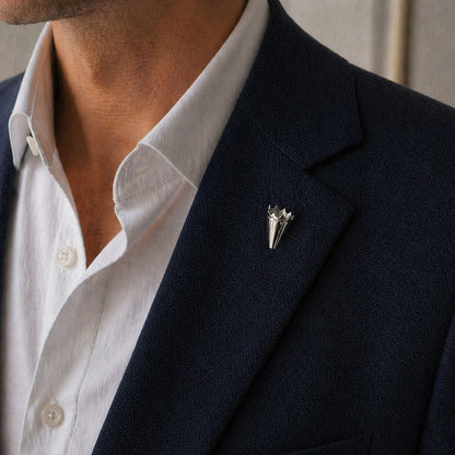 Pencil Shavings Pin | Silver