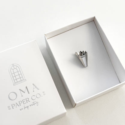 Pencil Shavings Pin | Silver