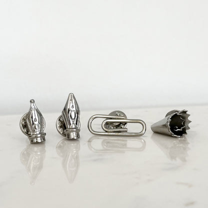 Pencil Shavings Pin | Silver