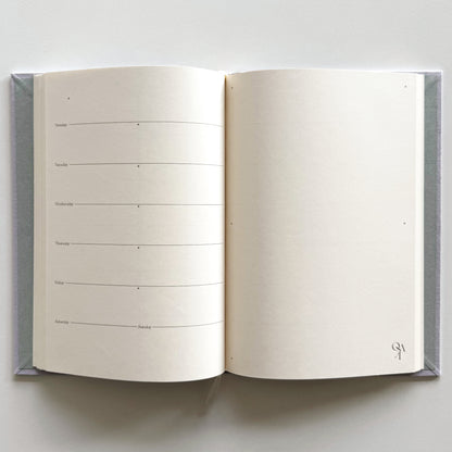 Handbound Weekly Planner (undated), LİLA